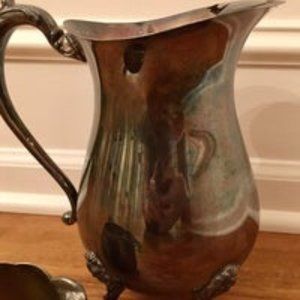 Vintage Silver Pitcher and Creamer